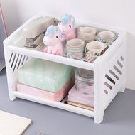 Double-Layer Desktop Organizer Storage 1pc Rack Kitchen and Bathroom Organizer Shelf Kpop Organizer 
