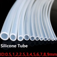 1 Meter Food Grade Clear Transparent Silicone Rubber Hose ID 0.51 2 3 4 5 6 7 8 9 10 mm O.D Flexible
