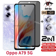 Oppo A79 5G 2023 Private Tempered Glass Anti-Spy Full Cover Screen Protector Anti Peek Privacy Film 