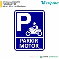 Motorcycle Parking Sign Square Model 45Cm X 60Cm Economical
