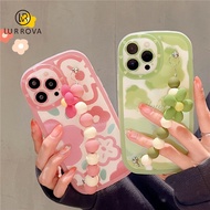 Phone Case OPPO OPPO Reno 8T 5G OPPO Reno 8Z 5 Reno 7Z 5G Reno6Z 5G Reno 8 5G Reno 7 5G Reno 6 5G Reno 5 5G 5Z 4F 2F 2Z Wavy Silicone Phone Case with Flower Bracelet