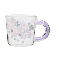 Starbucks SAKURA2023 bead handle heat resistant glass mug 355ml