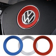 Car Steering Wheel Center Emblem Decoration Ring For Volkswagen Golf 6/7 MK7.5 VW Tiguan MK2 Passat B8 Jetta Mk6 Cover Sticker