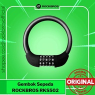 Rockbros RKS502 Black Bicycle 5 Digits Combination Lock 40CM Steel Code LockRing