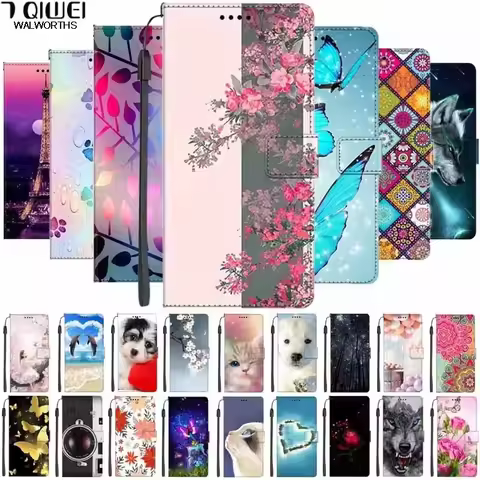 Leather Cute Cover for Xiaomi Redmi Note 10 / Note 10S / Note 10 Pro Cover Book Flip Covers for Redm