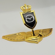 High quality Modified Metal 3D Standing Car Front Hood Emblem Sticker Angle Wings Emblem Badge Car D