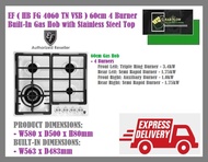 EF HB FG 4060 TN VSB 60cm 4-BURNER  Stainless Steel Gas Hob | Free Delivery