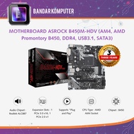 ASROCK B450M-HDV MOTHERBOARD (AM4, AMD Promontory B450, DDR4, USB3.1, SATA3)