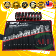 HITTO COMBINATION WRENCH SPANNER SET SPANAR SET 16PCS 6-24MM