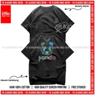Dj Panda - Dj Panda T-Shirt with Front and Back Design, Rainbow Color Motif - Free Sticker