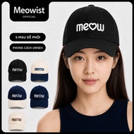 MEOW Black C01 Men's and Women's Baseball Cap Hard Form Embroidered 3D Logo Korean Style - MEOWIST