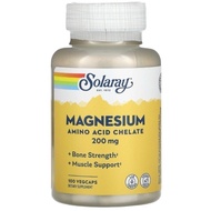 Solaray, Magnesium (Amino Acid Chelate), 200 mg, 100 VegCaps