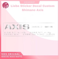 Cicakshop88 liebe sticker decal shimano axis custom Fishing Rod