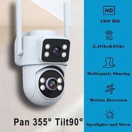 1pc 4MP (2MP+2MP)HD Indoor And Outdoor Cameras Security Surveillance, Supports 2.4G/5G WiFi Smart Mo