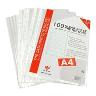 LOT of 100 A4 plastic hole covers, shirt covers with 11 hole pockets