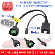 H4 Socket Connector Relay harness Wire for H11 Bi-LED lens headlamp install