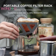 Folding Pour Over Coffee Dripper Stainless Steel Coffee Dripper Stand for Hiking [wohoyo.sg]