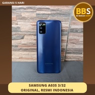 Hp Second Samsung A03s 3/32, Original, Resmi Indonesia, Bekas