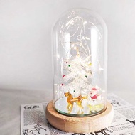 【交換禮物】手工浪漫聖誕玻璃燈罩 聖誕樹 雪橇 附燈