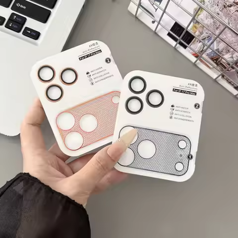 Luxury Stickers Camera Lens Protector Cover For IPhone 17 Pro Max 17Pro Wing Net Tempered Glass Phon