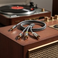 Riksoin 3.5mm to 3-RCA Stereo Audio Video Auxiliary Cable for Camcorder, 9.8ft