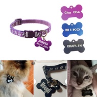 Pet name tag Personalized with collar Dog Cat Tag Engraved Name Tags