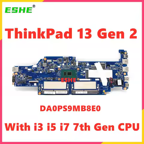 DA0PS9MB8E0 For Lenovo Thinkpad 13 Gen 2 PS9 Laptop Motherboard With i3 i5 i7 7th Gen CPU 01HW976 01