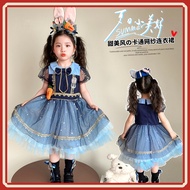 Kids Judy Hopps Police Dress, Princess Costume Performance Gown EPH