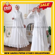 Gamis+khimar Crinkle Air Flow 2023 Aisyah Bergo Eid Gamis Set 2024 Elegant Gamis Models for Teenager