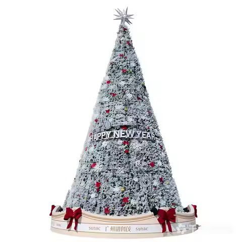 Large LED Christmas Tree, 4-15m Outdoor Lighted Frame for Plaza Hotel Mall Decor, Festive Event Deco