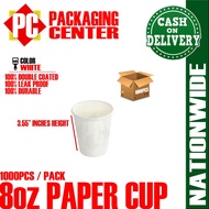 8oz Paper Cup by 1000pcs per box
