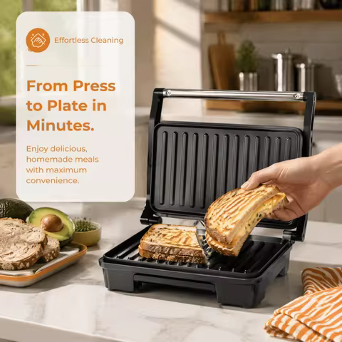Maker Non-Stick Sandwich Toaster Quick Heating Multifunctional Breakfast Maker Convenient Large Capa