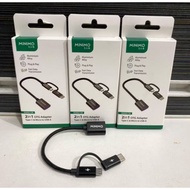 OTG ADAPTER MINIMO OSA02-CM 2IN1 TYPE-C & MICRO TO USB-A PLUG AND PLAY