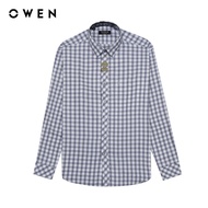 [SINH NHẬT SALE ĐẾN 50%] OWEN - Áo sơ mi nam dài tay Regularfit AR240503DT màu Xám chất liệu Bamboo 