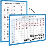 Fun-Plus Dry Erase Multiplication Chart, 9" x 12", Double-Sided Times Table, Large Learning Multipli