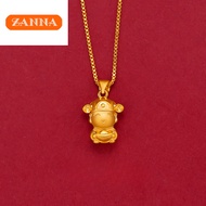 916 gold necklace Small God of Wealth Pendant Necklace