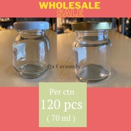 WHOLESALE  (120Pcs) Glass Jar 70ml Botol Kaca Botol Madu Doorgift / Botol Birdnest /  Botol Collagen