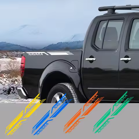 Car Trunk Side Sticker Pickup Truck Stripes Style Decals Vinyl Cover For Nissan Navara D40 D22 D23 N
