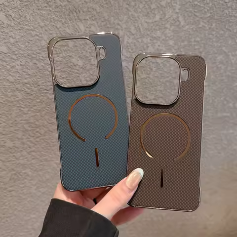 Luxury Carbon Fiber Kevlar PC For Magsafe Magnetic Case For OPPO Find X9 X8 S Ultra Pro Wireless Cha
