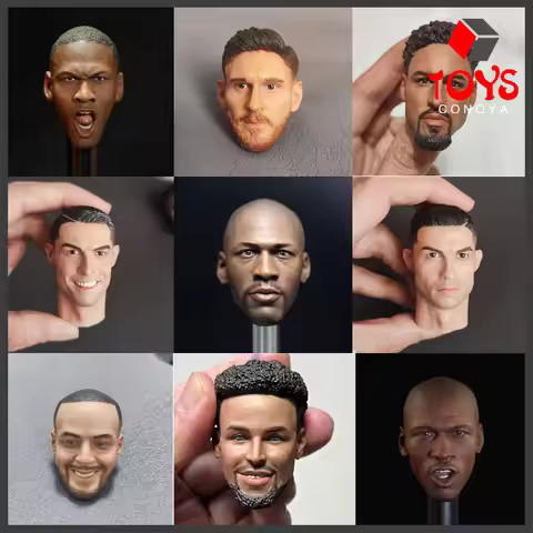 1/6 Scale Basketball Football Player Head Sculpture Male Carving Model Fit 12-inch Action Figures Bo