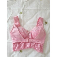Si bra size S 70/75 AB pink silver lace glitter