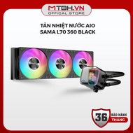 SAMA L70 360 Black AIO Water Cooler - 3 120mm Fan Design, Super Fast Cooling