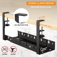 Yonex Retractable Design Organizer Storage Under Table Storage Rack Cable Management Tray Desk Socke