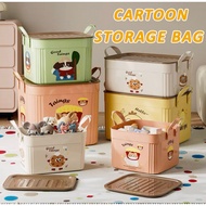 Large Capacity Portable Cartoon Storage Box Stackable with Multi-sized Cabinet Dust-proof Stackable 