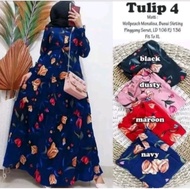 skmk 0103 gamis tulip gamis MOTIP bunga gamis wanita gamis terbaru 2024 M.L.XL.XXL