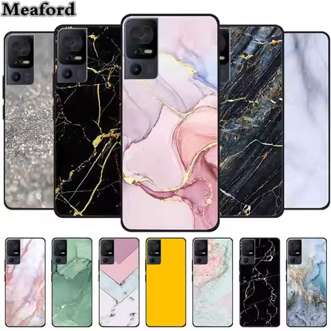 Case For TCL 40 SE Marble TPU Soft Silicone Back Cover For TCL40 SE 40SE Cases Cute Protective Mica 
