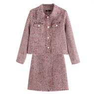 [79 Yuan] Light Mature Style Suit Women 2020 Winter Style Celebrity Temperament Tweed Two-Piece Suit