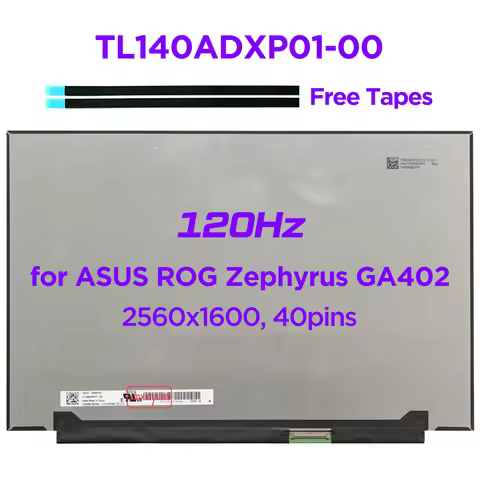14“ Laptop LCD Screen TL140ADXP01-00 NE140QDM-NX1 for ASUS ROG Zephyrus G14 GA402RJ GA402RK 2560x160