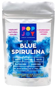 100% Blue SPIRULINA Powder by POPJOY - Vibrant SUPERFOODS100% USA Original