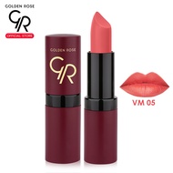 โกลเด้นโรส เวลเวท แมท ลิปสติก 4.2ก. เบอร์05 สีส้มtangerine GR GOLDEN ROSE VELVET MATTE LIPSTICK 4.2G